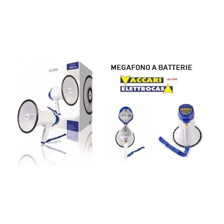 Megafono con sirena integrata e portata di 250Mt, funzione registrazione 10 secondi NEDIS