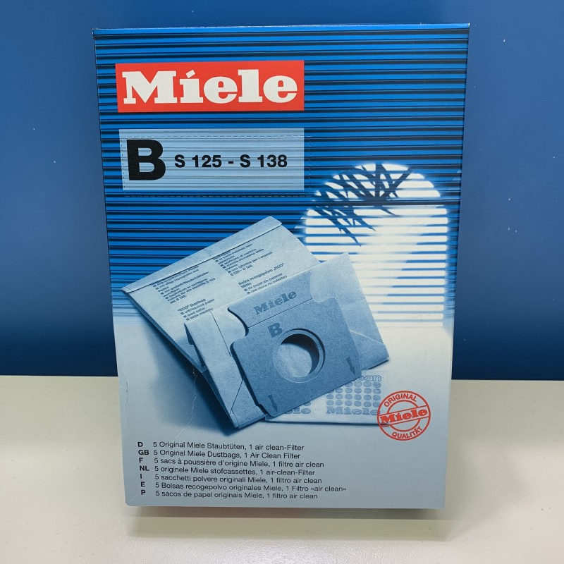 Sacchetti per aspirapolvere MIELE tipo B S125 - S138 5 sacchetti + 1 filtro