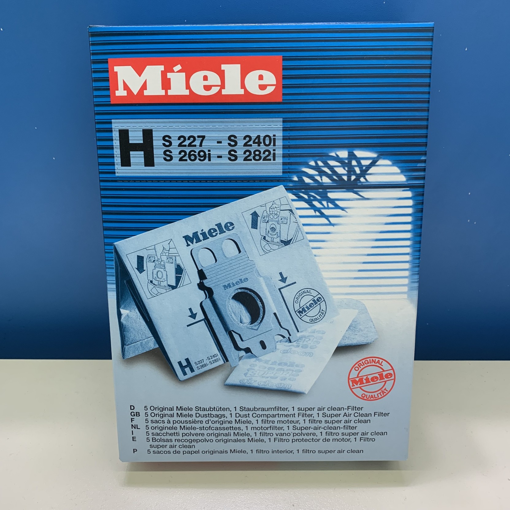 Sacchetti per aspirapolvere MIELE tipo H S227 - S240i - S269i - S282i 5  sacchetti + 1 filtro