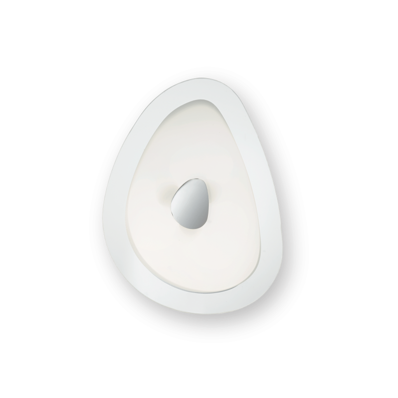 Plafoniera con montatura in metallo smaltato bianco GEKO PL2 IDEAL LUX