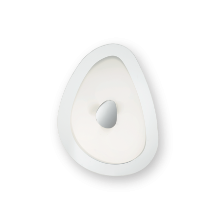 Plafoniera con montatura in metallo smaltato bianco GEKO PL2 IDEAL LUX