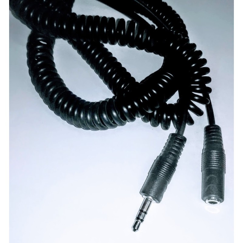 Prolunga a spirale jack 3,5mm maschio-femmina 5MT cavo Audio