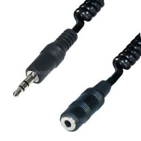 Prolunga a spirale jack 3,5mm maschio-femmina 5MT cavo Audio 2