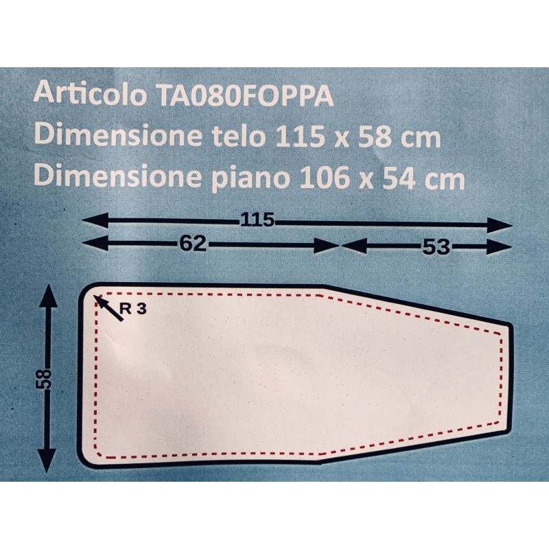telo asse da stiro per Foppapedretti cotonr e mollettone 600gr