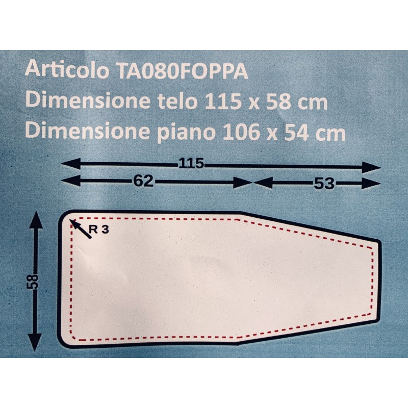 TELO per ASSE DA STIRO FOPPAPEDRETTI con MOLLETTONE 600gr