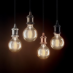 Portalampada sospensione con rosone e copriportalampada metallo brunito FRIDA SP1 BRUNITO IDEAL LUX 2