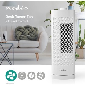 MINI VENTILATORE TOWER Nedis rettangolare girevole a filo 2