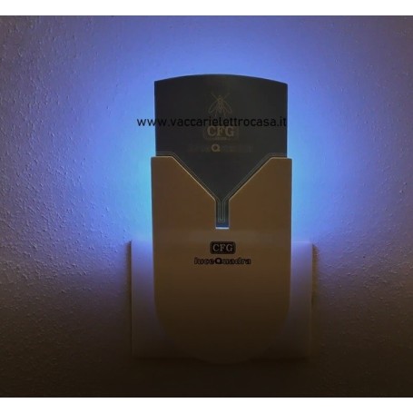 LUCETRAP LED PUNTO LUCE CATTURA ZANZARE DA PRESA PICCOLO CON ADESIVO