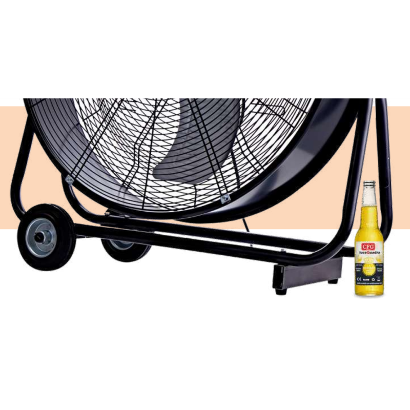 GRANDISSIMO VENTILATORE DA TERRA CON RUOTE PROFESSIONALE DIAMETRO 97 CM