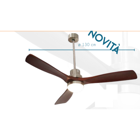 DC130 CFG Ventilatore 3 pale luce a Led motore silenzioso con telecomando