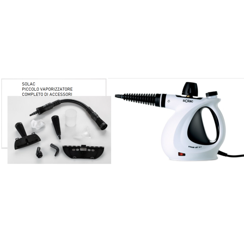 PICCOLO VAPORIZZATORE PER PULIZIA A VAPORE CON ACCESSORI 