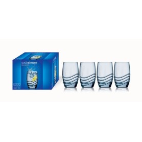 Set 4 bicchieri in vetro per gasatore SODASTREAM linea cristal