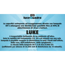LAMPADA DA TAVOLO GERMICIDA LUKE CFG A RAGGI UV-C 2