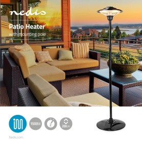 Piantana riscaldante da esterno 1500W Mt2 NEDIS HTPA15EBK 2