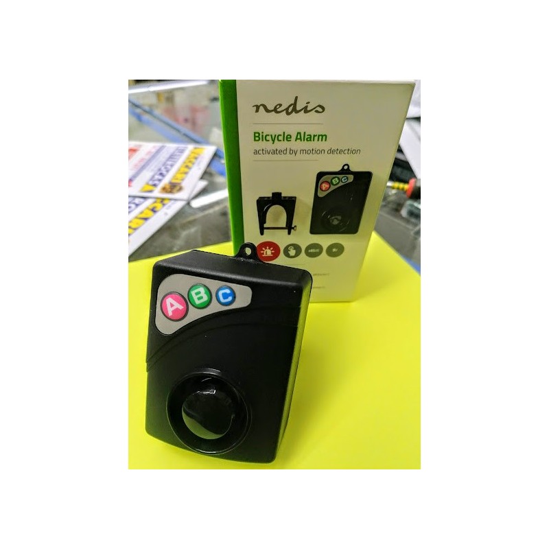 ANTIFURTO PER BICICLETTE CON ALLARME SONORO NEDIS ALRMB10BK