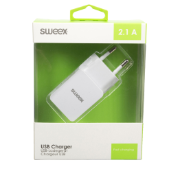 CARICATORE USB 2.1 SWEEX BIANCO