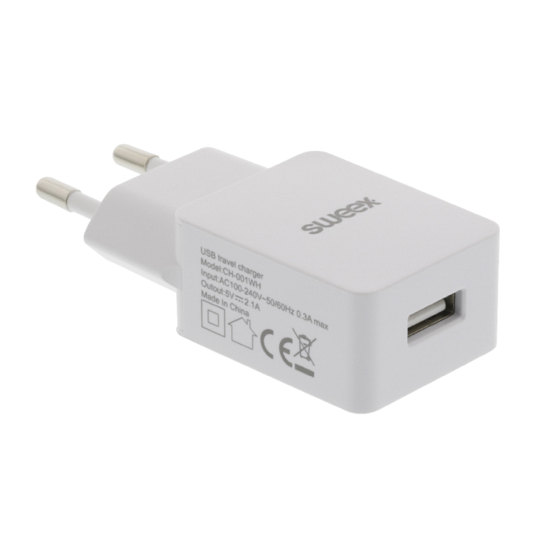 CARICATORE USB 2.1 SWEEX BIANCO