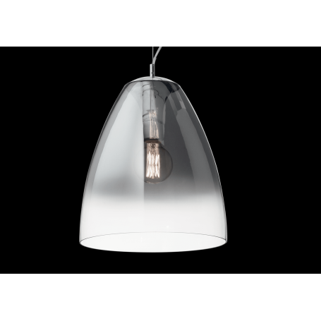 Sospensione campana trasparente con sfumatura cromata AUDI20SP1 IDEALLUX FUME