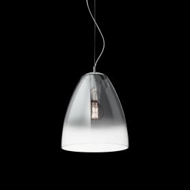 Sospensione campana trasparente con sfumatura cromata AUDI20SP1 IDEALLUX FUME 2