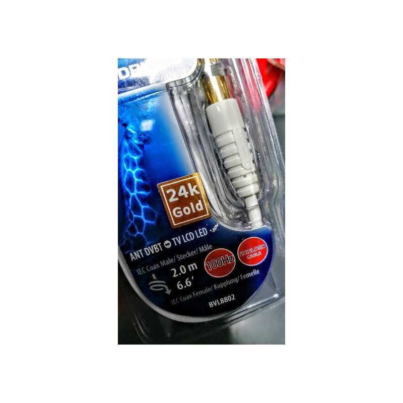 Cavo coassiale antenna 2MT GOLD BVL8802 BANDRIDGE