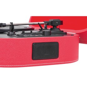 GIRADISCHI PORTATILE STILE VINTAGE COLORE ROSSO CON VALIGETTA TT1020BT TREVI 2