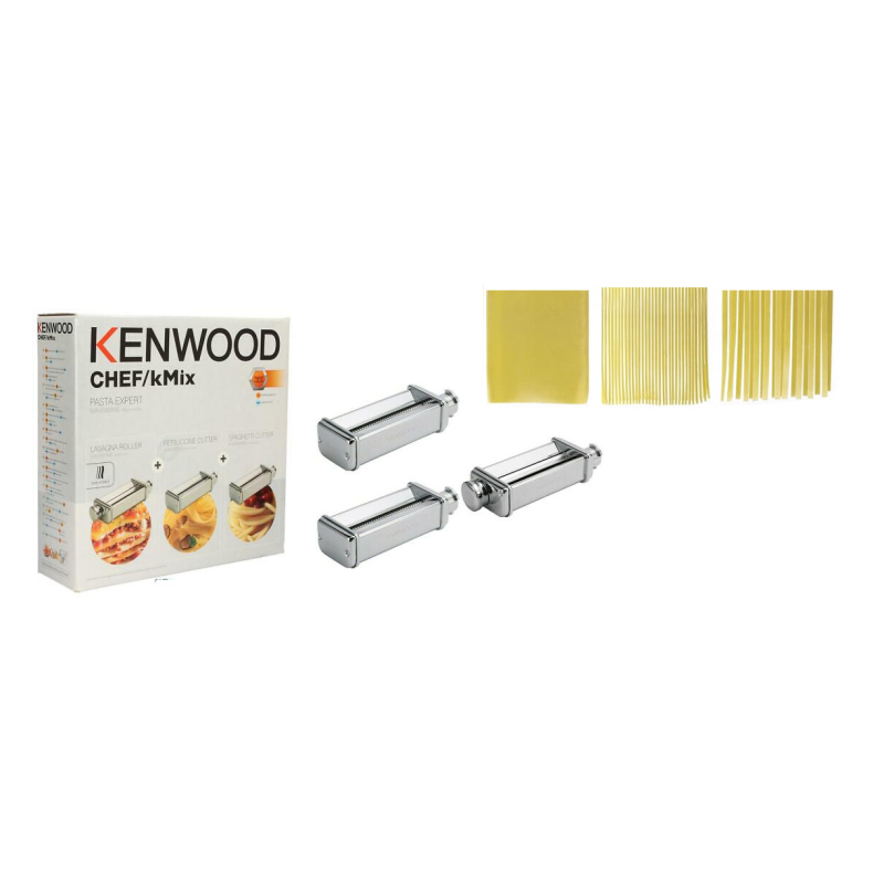 Set 3 accessori rulli per KENWOOD CHEF/kMix Lasagne, Fettuccine e Spaghetti AW20011036