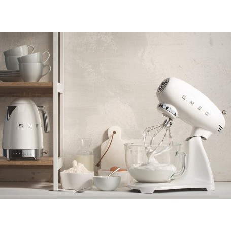 Impastatrice Smeg Bianco Full Color con ciotola in vetro