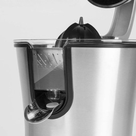 Spremiagrumi elettrico potente, per agrumi di tutti i tipi (compreso melograno). Corpo in acciaio inox , e braccio a leva. Piedi 2