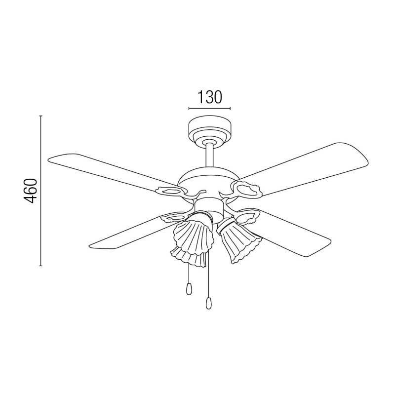Ventilatore soffitto  FARO LISBOA con luce...
