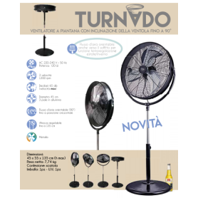 Ventilatore piantana 45cm testa reclinabile EV098 TURNADO CFG 2