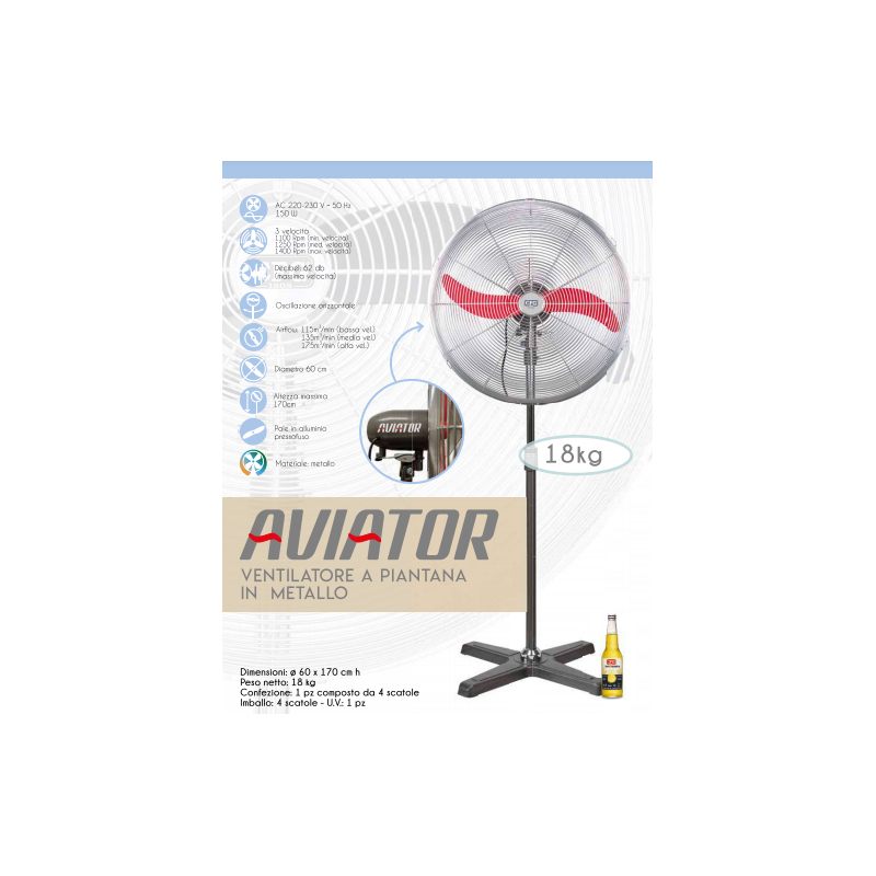 GRANDE VENTILATORE DA TERRA POTENTE 