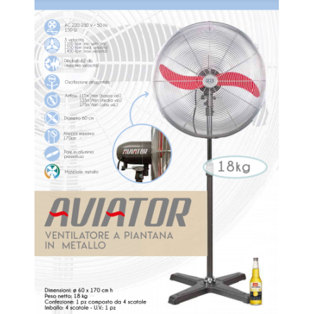 GRANDE VENTILATORE DA TERRA POTENTE 