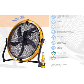 Ventilatore da terra cm60 EV097 YELLOW Circle 60 CFG 2