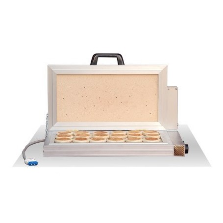 TIGELLIERA 18 tigelle ELETTRICA QUALITA' PROFESSIONALE doppia PIETRA REFRATTARIA