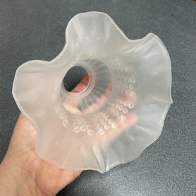 Vetri satinati cristallo inciso (attacco diametro interno cm3,5 diametro esterno cm4,6) altezza campanella cm11 LOLLI 61141 2