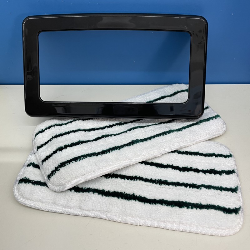 Kit 2 panni in microfibra ricambio + accessorio pulizia tappeti pedane moquettes VT MOP POLTI VAPORETTO