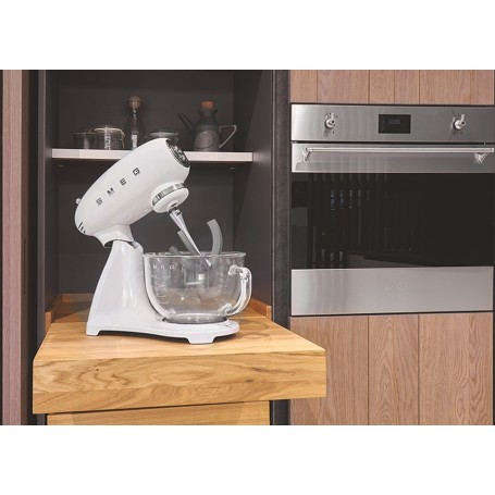 Impastatrice Smeg Bianco Full Color con ciotola in vetro
