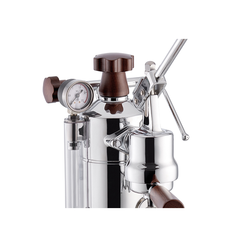 Macchina da caffè espresso a leva PROFESSIONAL LUSSO IMP.LEGNO 230Vottone cromato manopola leva legno LPLPLH01EU La Pavoni