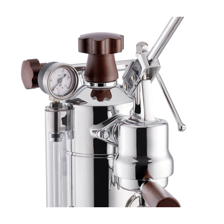 Macchina da caffè espresso a leva PROFESSIONAL LUSSO IMP.LEGNO 230Vottone cromato manopola leva legno LPLPLH01EU La Pavoni