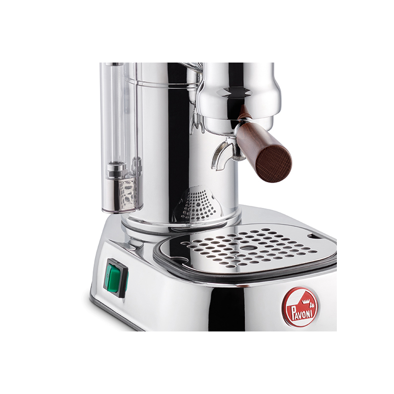 Macchina da caffè espresso a leva PROFESSIONAL LUSSO IMP.LEGNO 230Vottone cromato manopola leva legno LPLPLH01EU La Pavoni