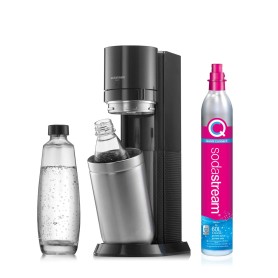 Gasatore con 2 bottiglie plastica/vetro DUO SodaStream NERO 2