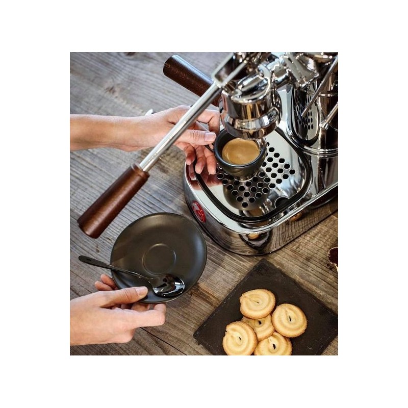 Macchina da caffè espresso a leva PROFESSIONAL LUSSO IMP.LEGNO 230Vottone cromato manopola leva legno LPLPLH01EU La Pavoni