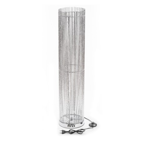 Colonna vaso tubi argentati 60LED altezza cm100 luce calda 3D ATS CL100 S60-F Lotti (LOLLI 25892)
