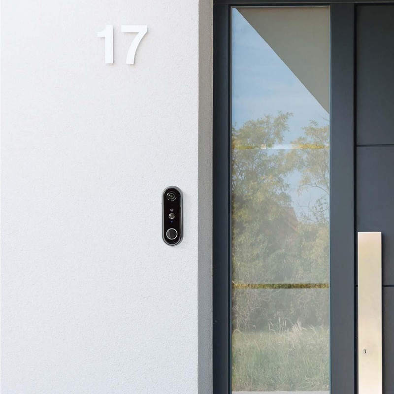 VIDEOCITOFONO CON CAMPANELLO PICCOLO E FACILE DA MONTARE Wi-Fi WIFICDP20GY NEDIS