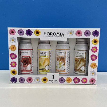 Cofanetto 4 fragranze 50ml Imperial Soap, Vaniglia e Mirra, Vento d'Oriente, Gold Argan HOROMIA