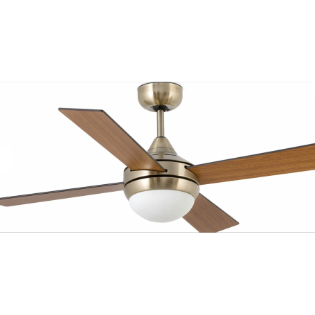 Ventilatore soffitto con luce, 4 pale, oro vecchio/marrone 33695 MINI ICARIA
