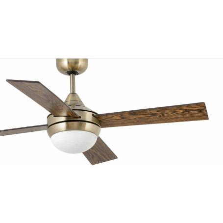 Ventilatore soffitto con luce, 4 pale, oro vecchio/marrone 33695 MINI ICARIA