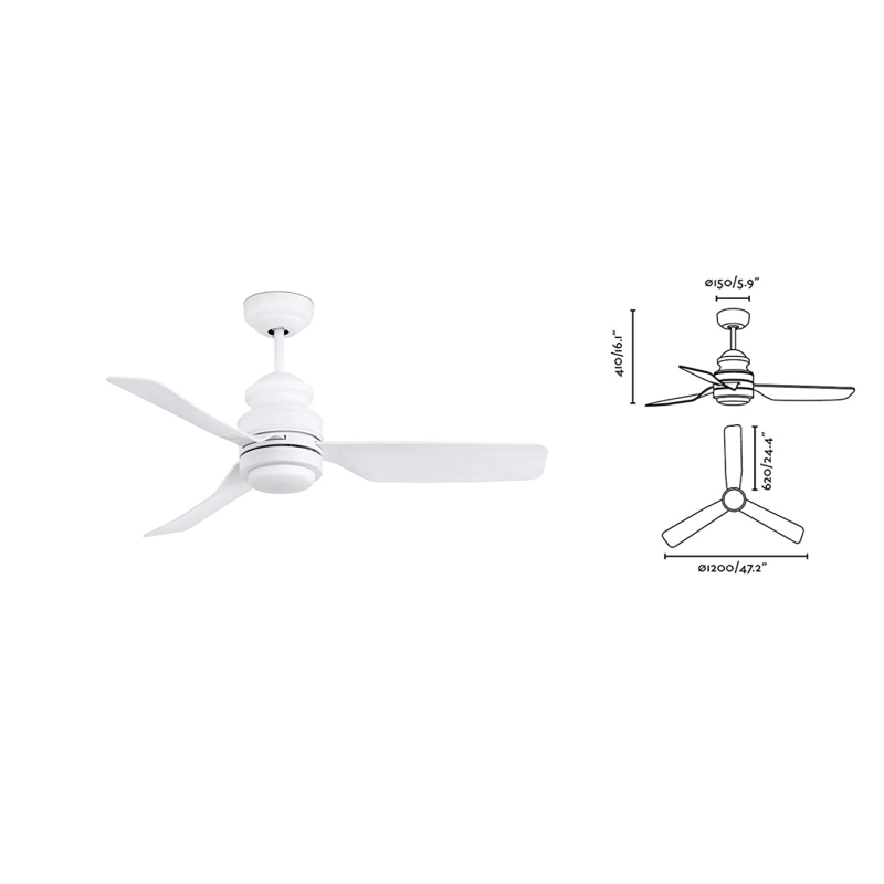 FARO 33498 PHUKET   ventilatore soffitto bianco moderno  3 pale senza  luce PHUKET FARO