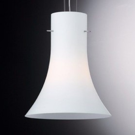 Lampadario in vetro BIANCO CILINDRO NIMBO SP1 IDEALLUX