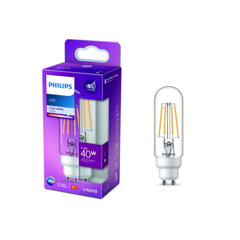 LAMPADINA A LED IN VETRO PHILIPS GOCCIA 100W E27 4000K, LUCE BIANCA 2 PZ